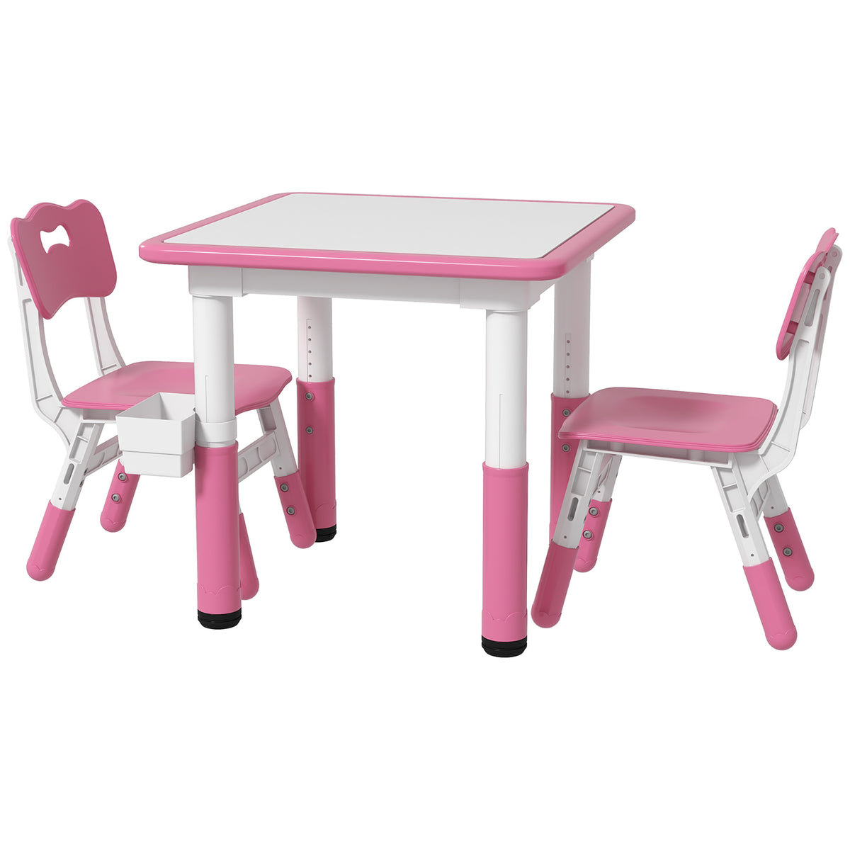 Kids Table and Chairs Set Adjustable — Set of 3