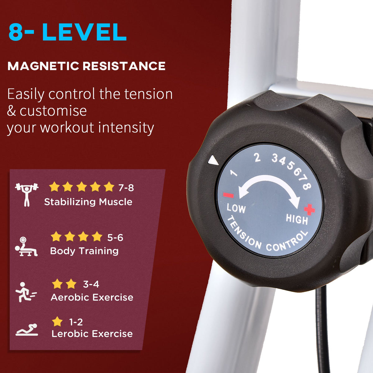 Foldable indoor stationary bike with magnetic resistance
