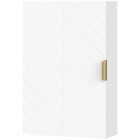 Bathroom wall cabinet with adjustable shelves