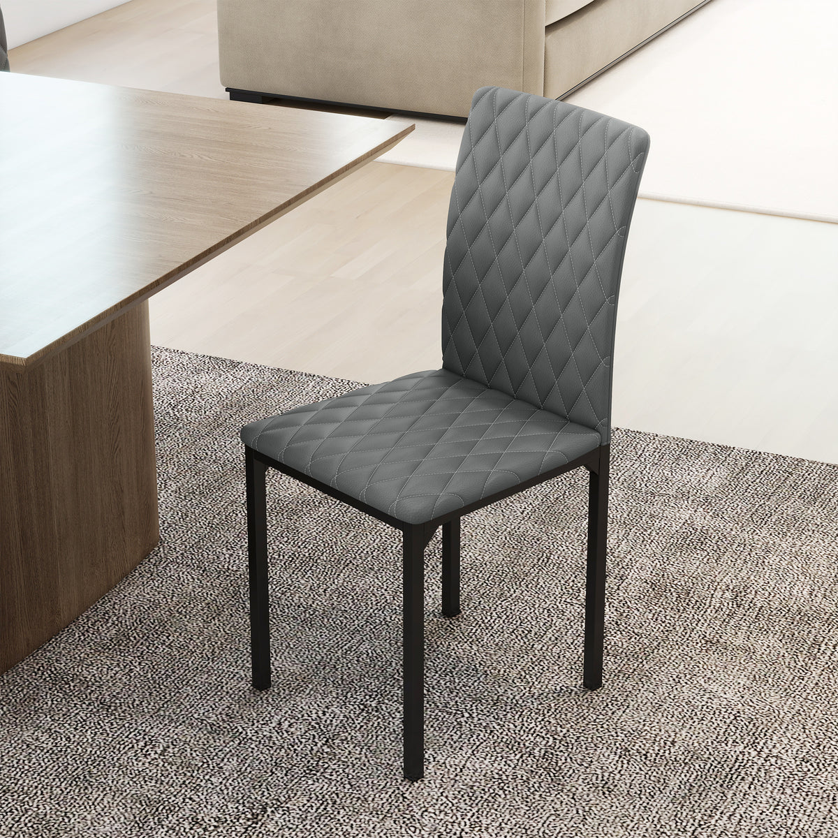 Set of 4 modern dining chairs
