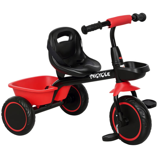 Adjustable Kids Tricycle for Toddlers 2-5 with Safety Belt