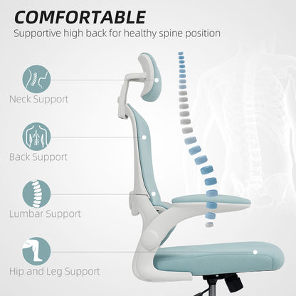 Ergonomic office chair high back rotatable headrest