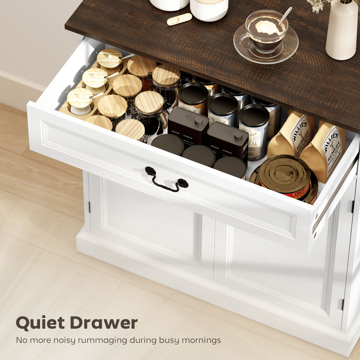 Farmhouse Engineered Wood Kitchen Buffet Cabinet