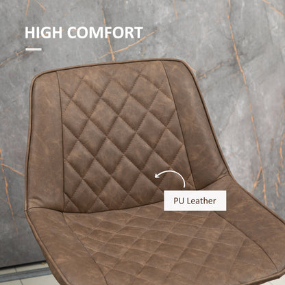 Set of 2 Modern PU Leather Bar Stools