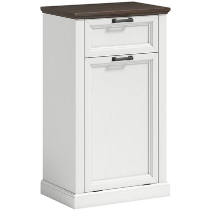 Tilt Out Trash Cabinet 10 Gallon — White