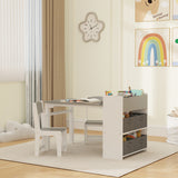 Kids Table and Chairs Set with Paper Roll — Set of 3