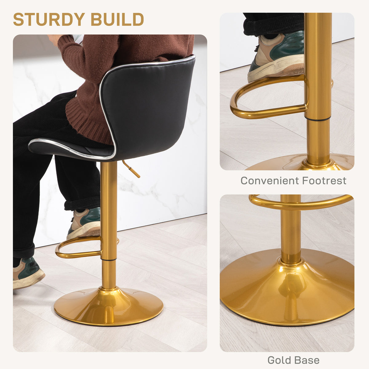 Adjustable Counter Height Bar Stools Set of 2