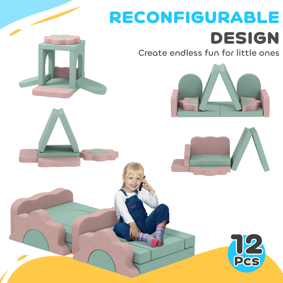 Climbing Blocks and Ball Pit — Set of 12