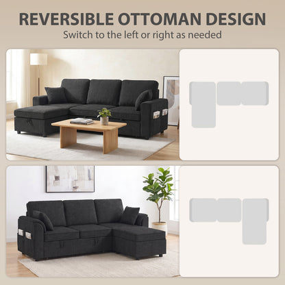 Sectional Sofa Bed Reversible with Storage
