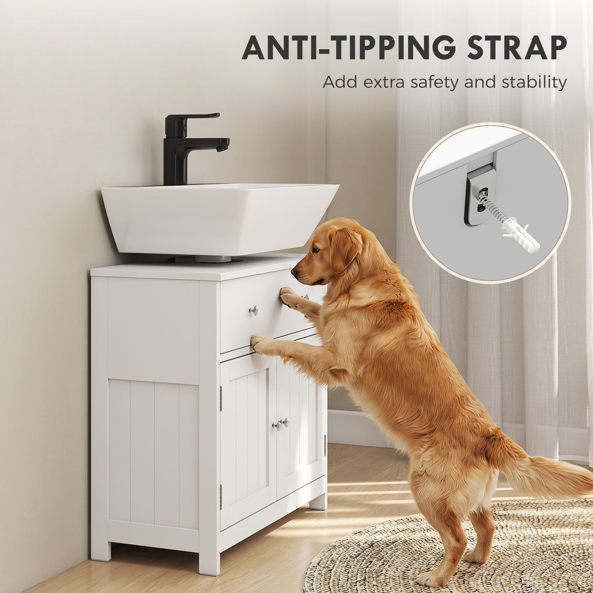 Freestanding Bathroom Vanity Cabinet with Drawer