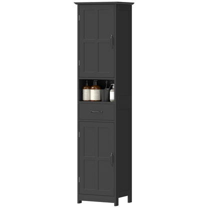 Narrow Bathroom Cabinet with Drawer and Adjustable Shelves