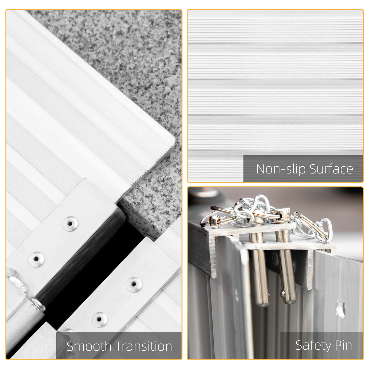 Folding Aluminum Wheelchair Ramp 2'