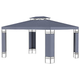 3x4m Grey Double-Roof Outdoor Gazebo