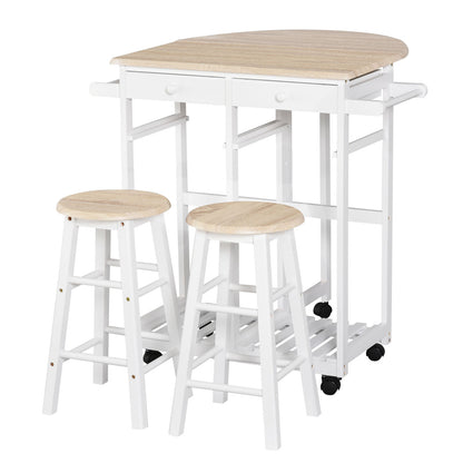 Drop leaf kitchen trolley — Set of 3