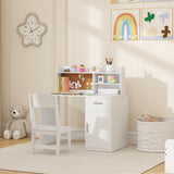 Escritorio infantil con almacenamiento y silla