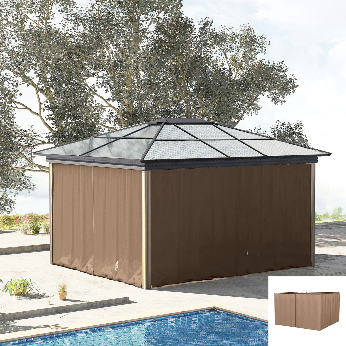 Replacement Gazebo Curtain Panels 10' x 12'