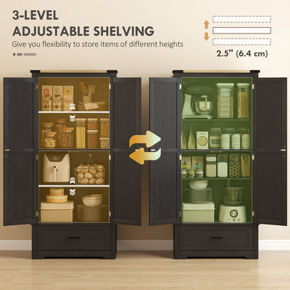 Farmhouse Kitchen Pantry Cabinet 69 in Tall