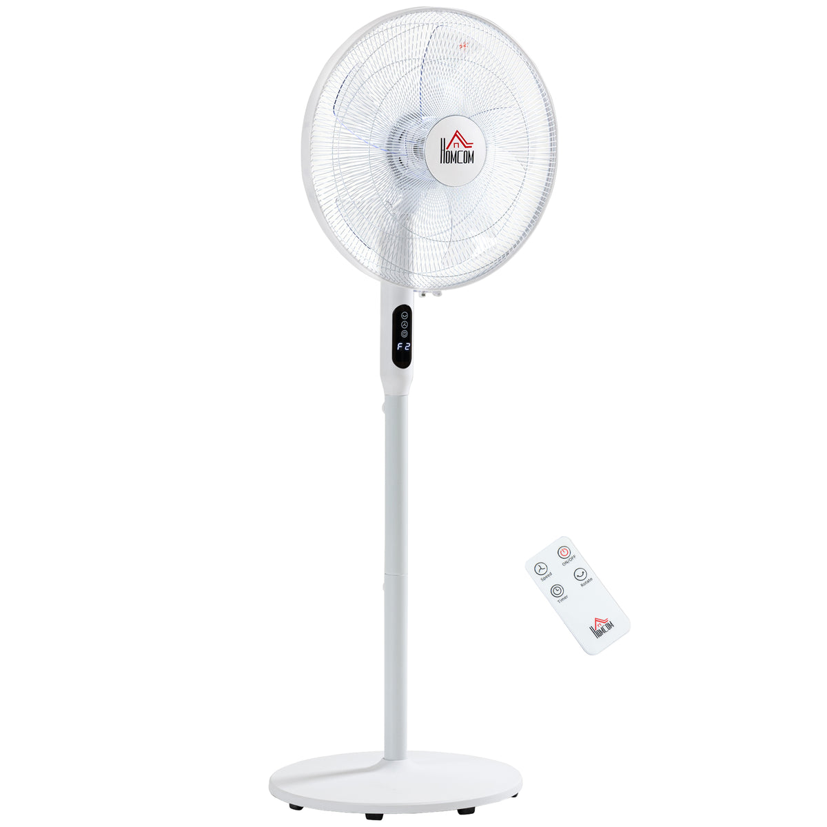 Oscillating Floor Fan with Remote Control and LED Display