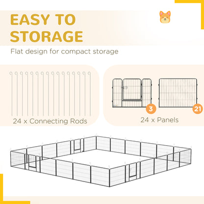 Heavy Duty Dog Playpen 24 Panels — steel