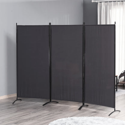 3-Panel Room Divider with Dual-Directional Hinges