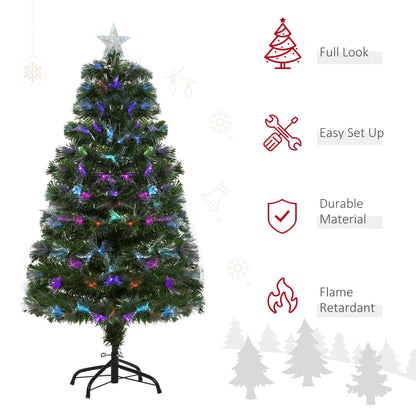 Árbol de Navidad artificial de fibra óptica preiluminado