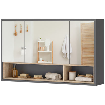 Wall mounted bathroom medicine cabinet with mirror