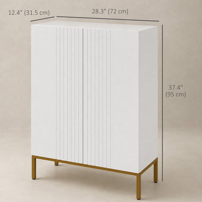 Shoe storage cabinet with adjustable shelves