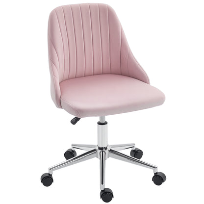Adjustable Velvet Swivel Vanity Chair