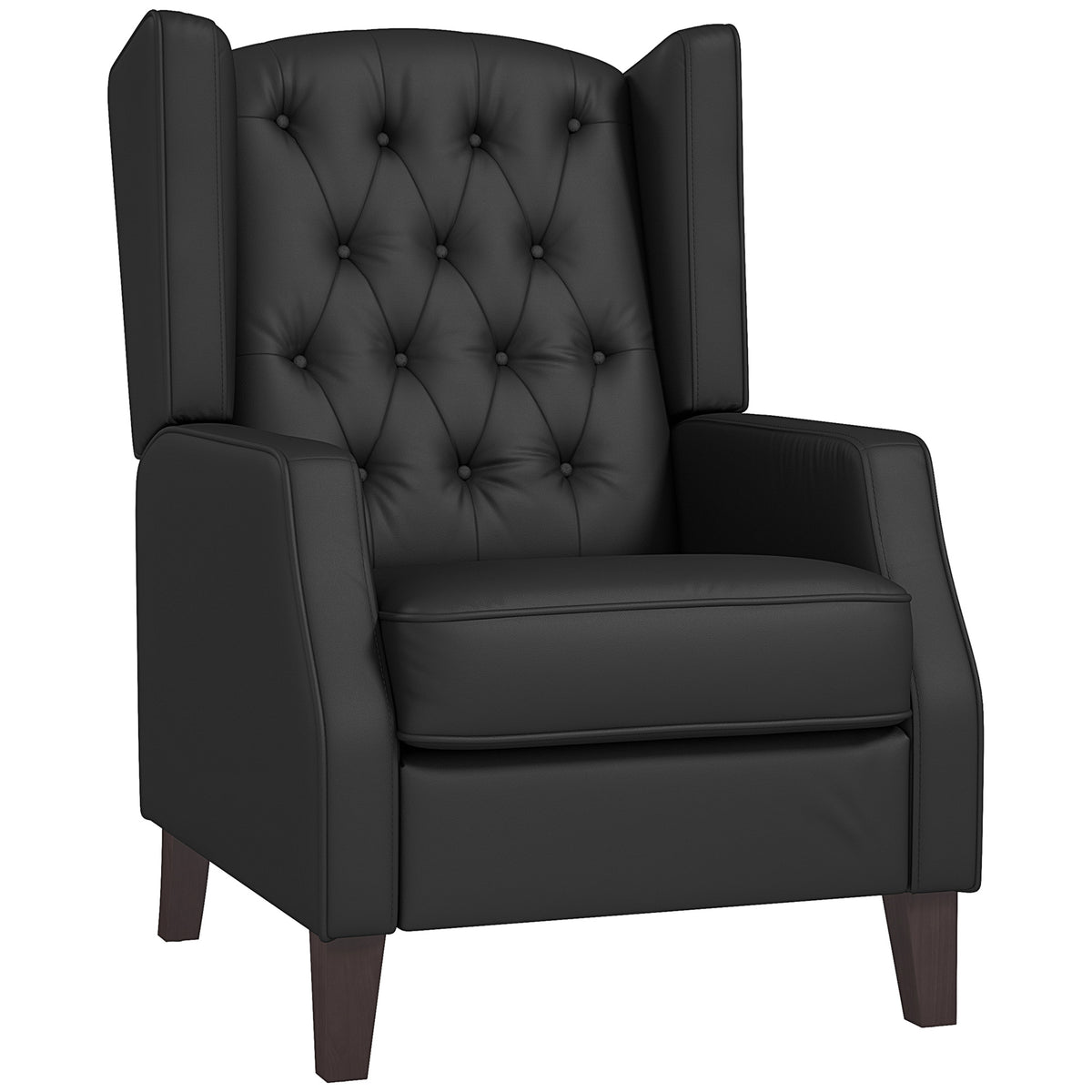 Sillón auxiliar de cuero sintético con relleno grueso — caqui