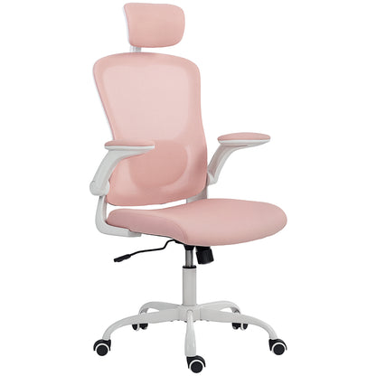 Silla de oficina ergonómica de malla con reposacabezas ajustable
