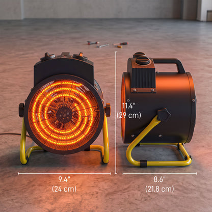 Electric Fan Heater 1500W — Stainless Steel