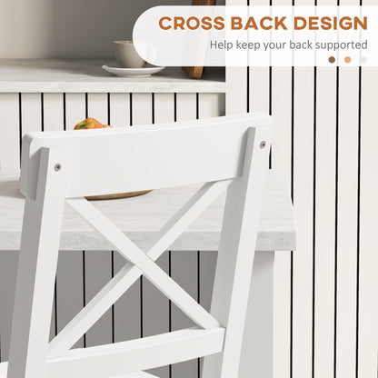 Counter Height Stools Set of 2 Farmhouse Style