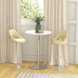 High top round adjustable steel bar table