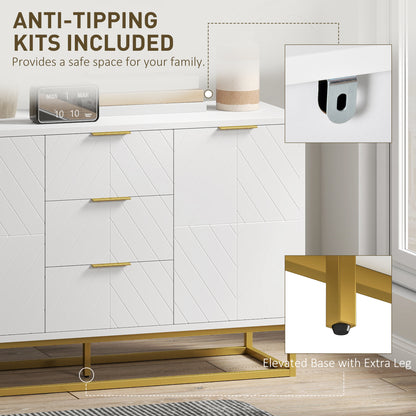 Mueble de almacenamiento de 120 cm con puertas y cajones