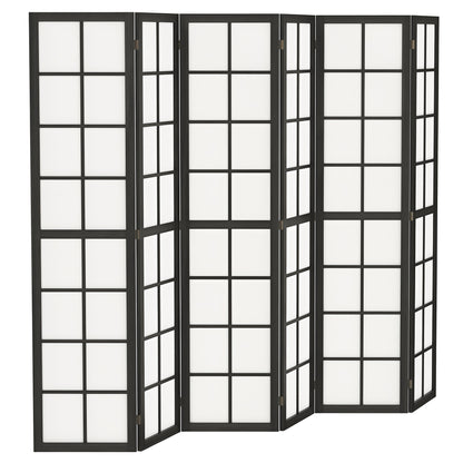 Biombo plegable de 4 paneles de madera de pino