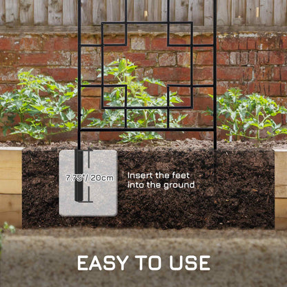 Enrejado de jardín para plantas trepadoras de metal, lote de 2 paneles de 183 cm
