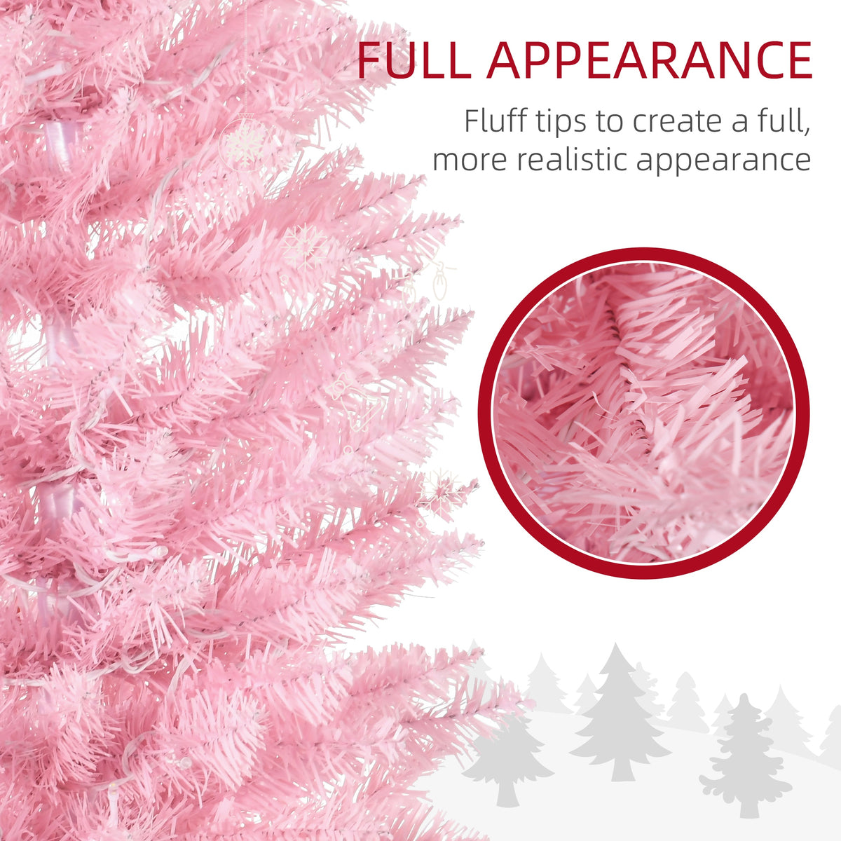 Pre-Lit Slim Pencil Artificial Christmas Tree 6 ft