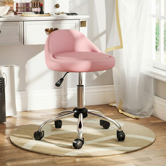 Adjustable Rolling Salon Stool