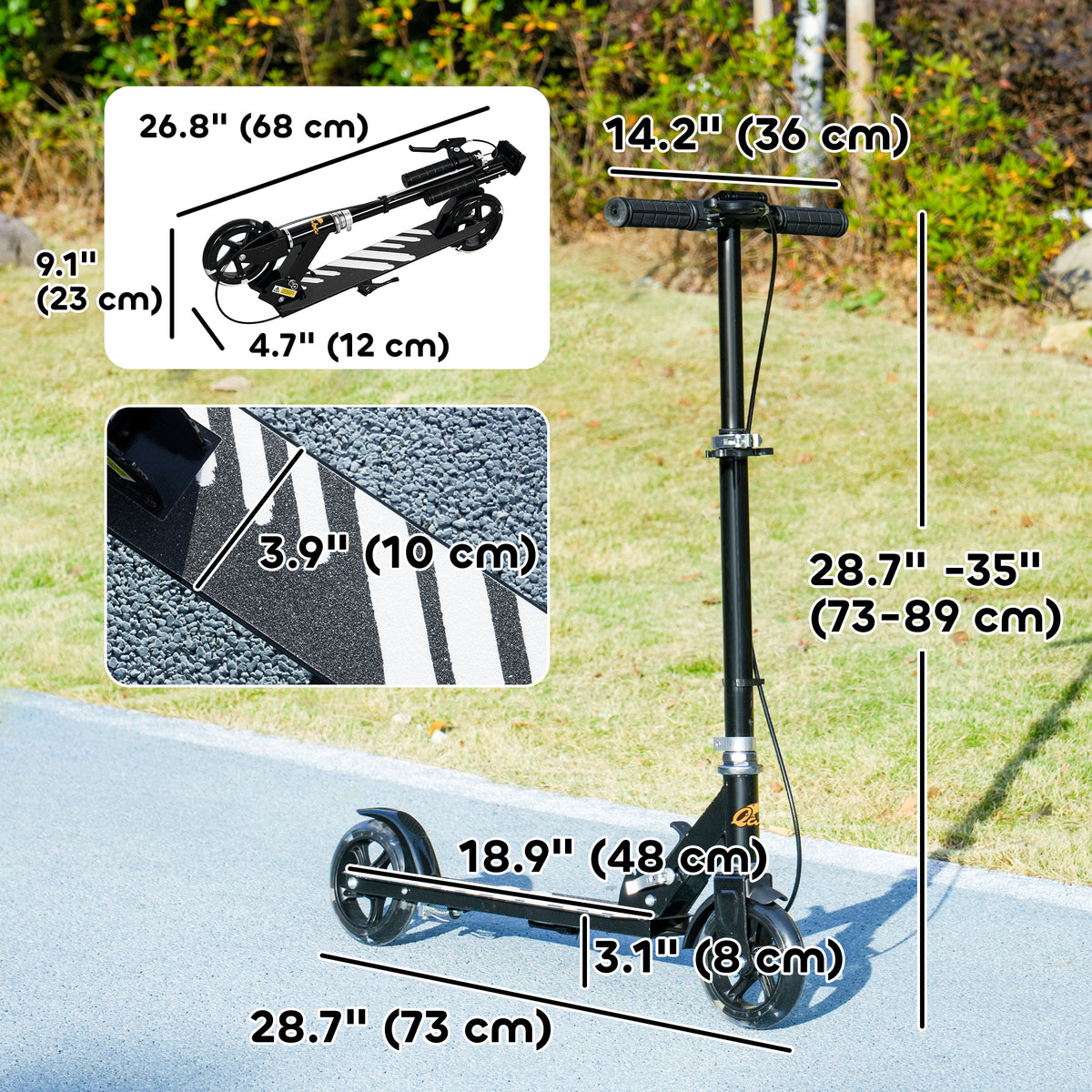 Kids Scooter Light-Up Wheels Adjustable 3-8 Years