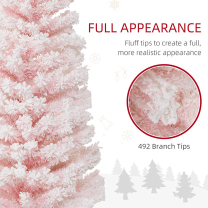 Árbol de Navidad lápiz nevado plegable 183 cm