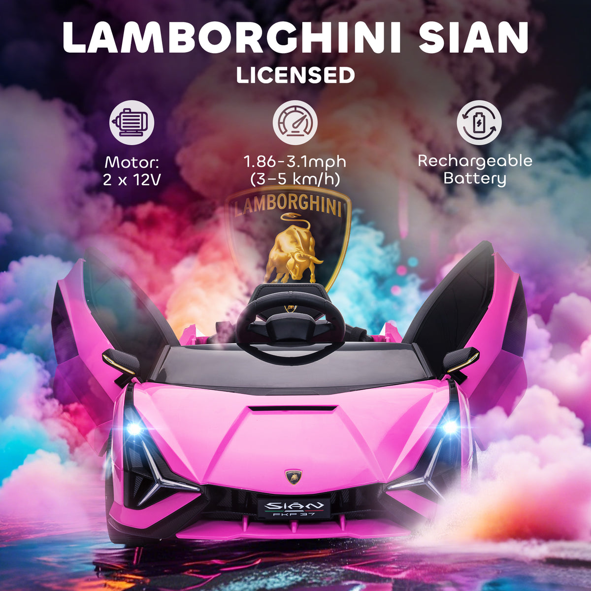 ਬੱਚਿਆਂ ਲਈ 12V ਇਲੈਕਟ੍ਰਿਕ ਕਾਰ ਮਾਪਿਆਂ ਲਈ ਰਿਮੋਟ ਕੰਟਰੋਲ ਦੇ ਨਾਲ