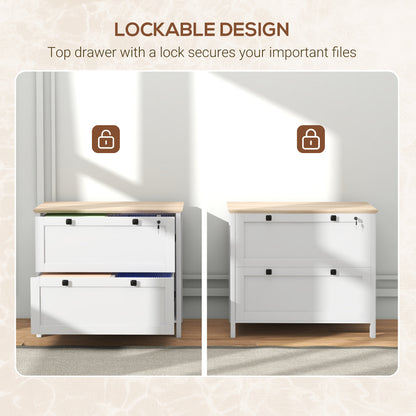 File Cabinet 2 Drawer Lockable with Adjustable Bar