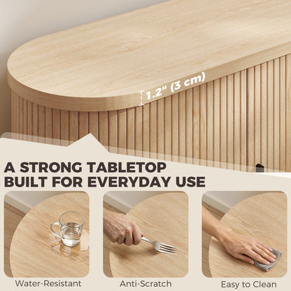 Aparador de comedor con puertas de tambor