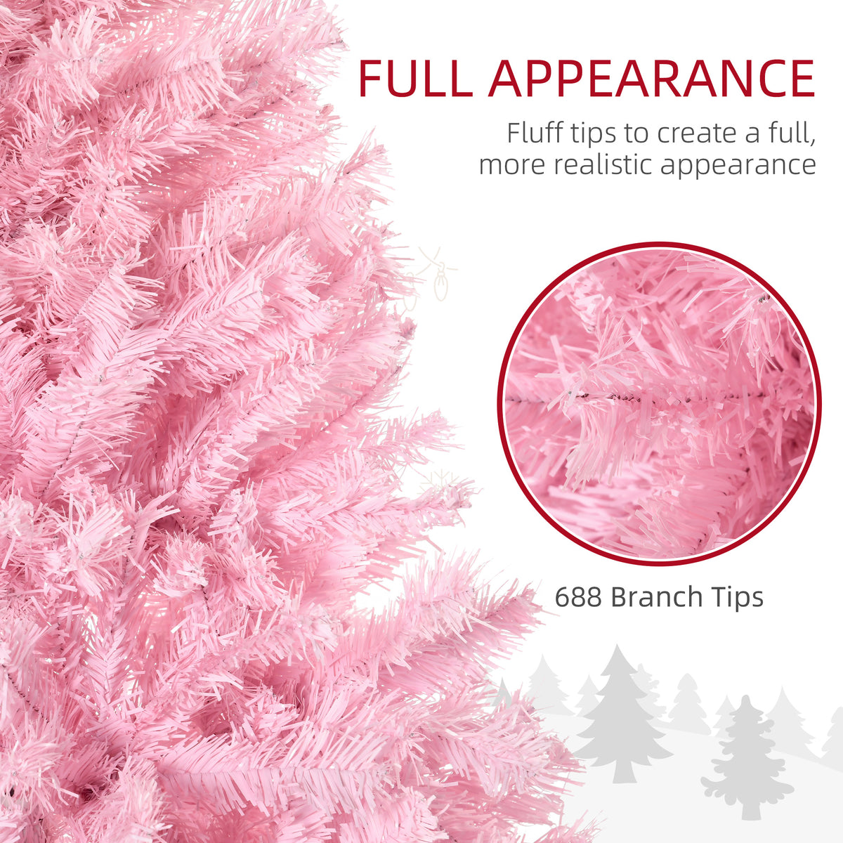 Pink artificial Christmas tree