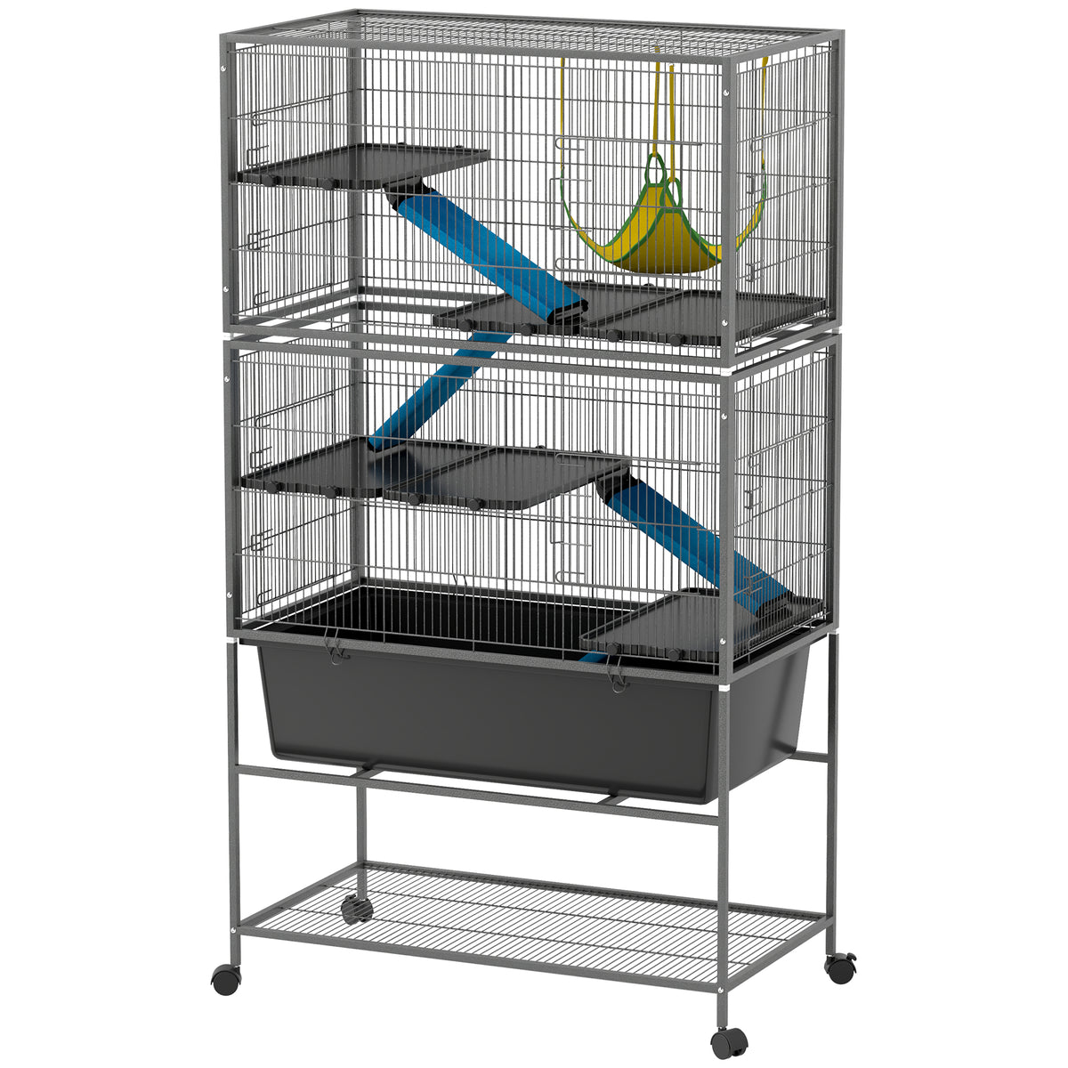 Small animal cage on wheels 150.5 cm