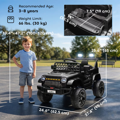 Electric 12V Ride-On Truck for Kids with Remote Control