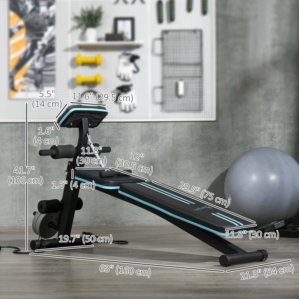 Banco de entrenamiento plegable y ajustable para musculación en casa