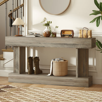 Vintage Console Table with Storage Shelf 160 cm
