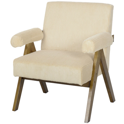 Accent Armchair Corduroy Thick Cushion