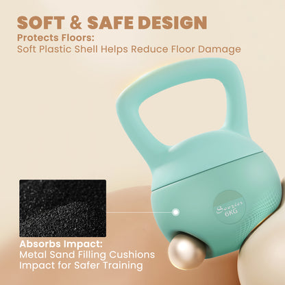 Soft Kettlebell 13 lb Non-Slip Grip Handle